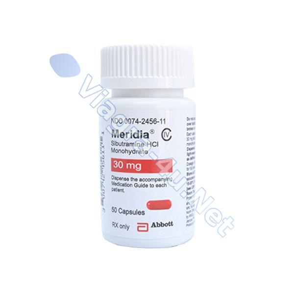 Meridia Brand (Sibutramine) 30mg - Paquete de 50 pastillas